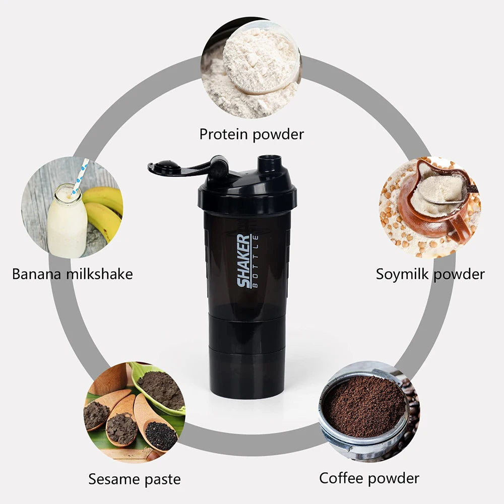 AlphaCore Pro Shaker Bottle | 3-Layer Protein Mixer