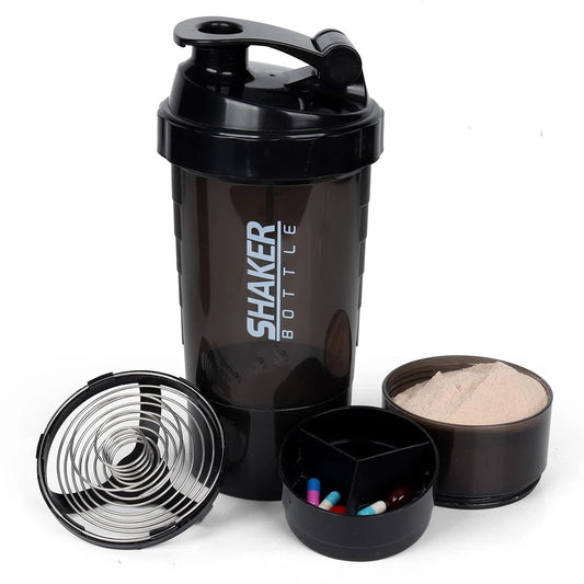 AlphaCore Pro Shaker Bottle | 3-Layer Protein Mixer